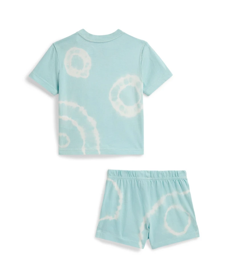 Polo Ralph Lauren Baby Boys' Bear Tie-Dye Cotton T-Shirt and Shorts, 2-Piece Set