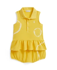 Polo Ralph Lauren Baby Girls' Tie-Dye Mesh Sleeveless Shirt and Bloomer, 2-Piece Set