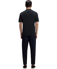 Boss by Hugo Men's Cotton-Linen Johnny Collar Polo Shirt