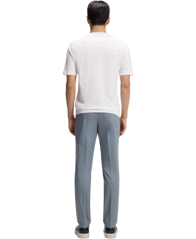 Boss by Hugo Men's Cotton-Silk Cable-Knit T-Shirt