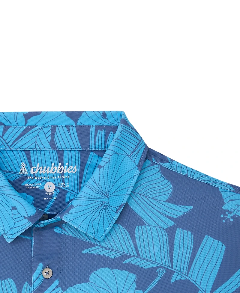 Chubbies Men's Calm Current Range Short-Sleeve Polo Shirt