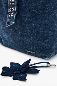 Desigual Women's Small denim floral backpack