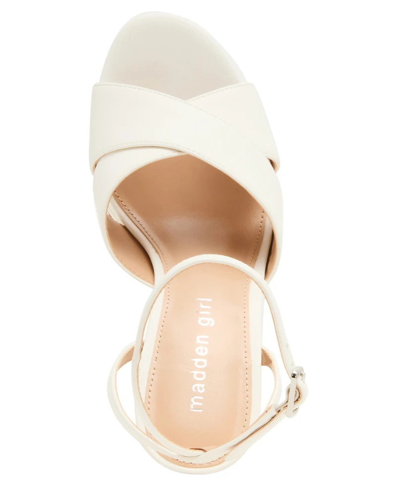 Madden Girl Women's Amber Round Toe Platform Dress Sandals