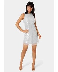 Bebe Women's Clear Sequin Dress