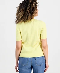 Style & Co Petite Fine Gauge Rib Crewneck Sweater, Macy's Exclusive