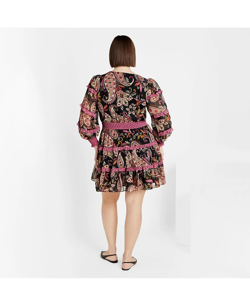 City Chic Women's Plus Hollie Print Dress