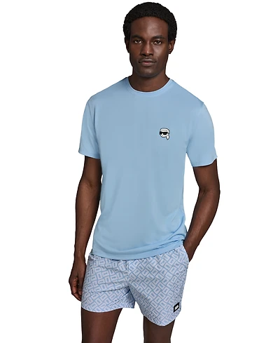 Karl Lagerfeld Paris Men's Short-Sleeve Doll Head Rashguard