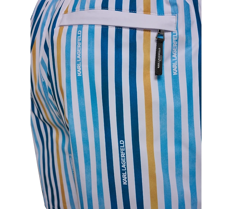Karl Lagerfeld Paris Men's Striped Volley Shorts