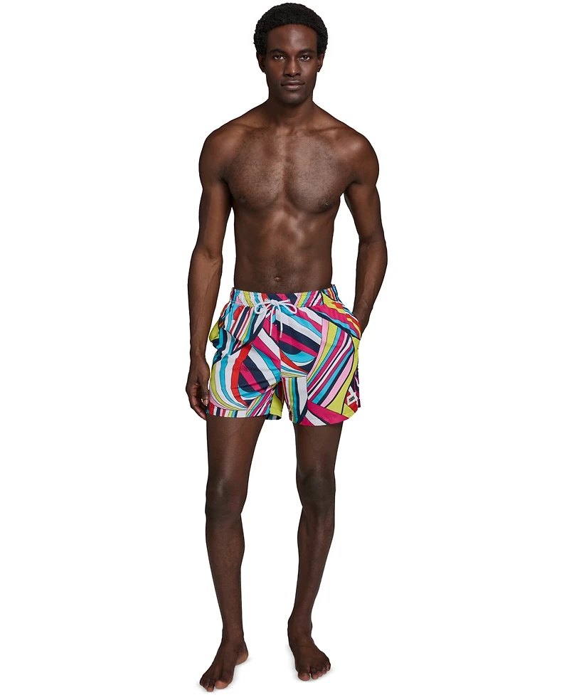 Karl Lagerfeld Paris Men's Logo Patch Volley Shorts