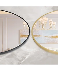 Homfan Round Mirror, Circle Mirrors for Bathrooms, Entryways, Living Rooms, Bedrooms & Vanity Decor
