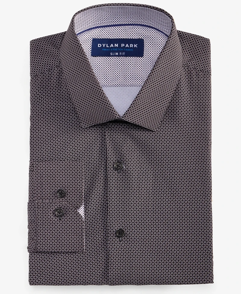 Dylan Park Men's Slim-Fit Performance Four-Way Stretch Dress Shirt