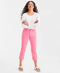 Style & Co Women's Mid-Rise Curvy Capri Jeans, Exclusively at Macy's