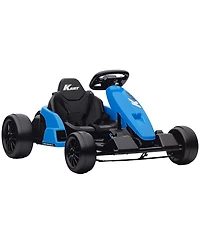 Qaba 24V Electric Go Kart, Kids Drift Kart with Dual 150W Motors,