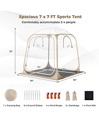 Mecale Clear Bubble Sports Tent Pod with Sealed Floor, Waterproof All-Weather Shelter