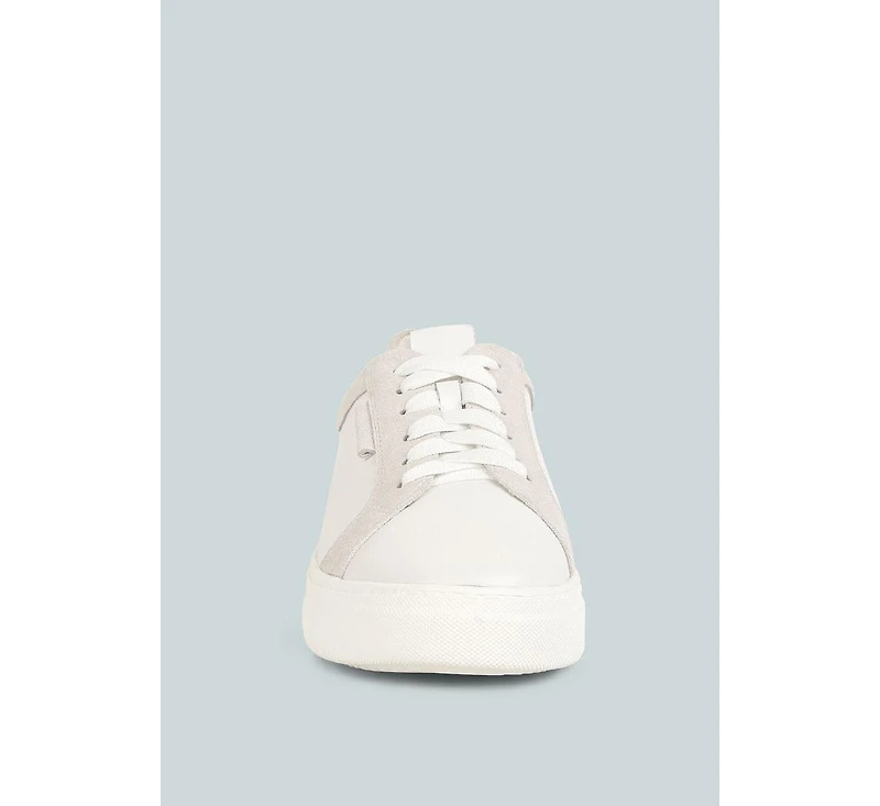 Endler Womens Color Block Leather Sneakers