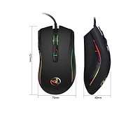 Risokeys Wired Gaming Mouse: 7-Button, Ergonomic for Gaming/Office, Easy-to-Use for Gamers/Professionals