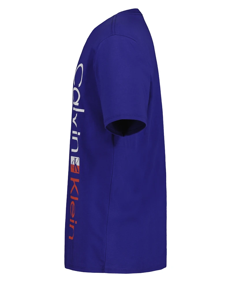 Calvin Klein Boys' 8-20 Vertical Ck Short-Sleeve Crewneck T-Shirt