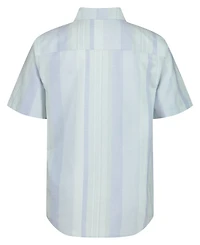 Calvin Klein Boys' 8-20 Vertical Stripe Short-Sleeve Woven Shirt