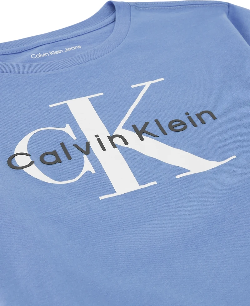 Calvin Klein Boys' 8-20 Monologo Crewneck Short-Sleeve T-Shirt