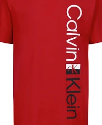 Calvin Klein Boys' 8-20 Vertical Ck Short-Sleeve Crewneck T-Shirt