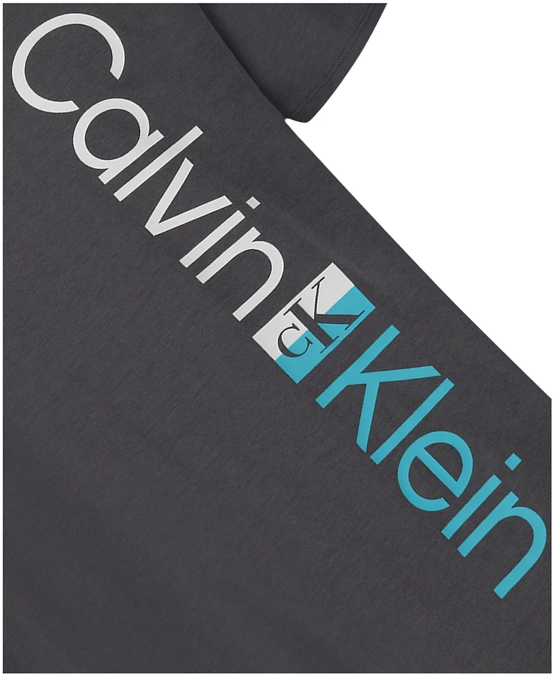 Calvin Klein Boys' 8-20 Vertical Ck Short-Sleeve Crewneck T-Shirt
