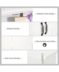 Homcom Bathroom Wall Cabinet, Medicine Cabinet w/ Adjustable Shelf