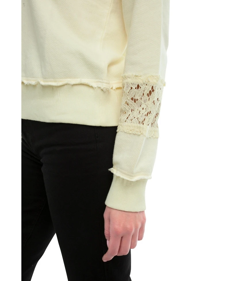 Wilt Clothing Women's Lace Details Sweatshirt