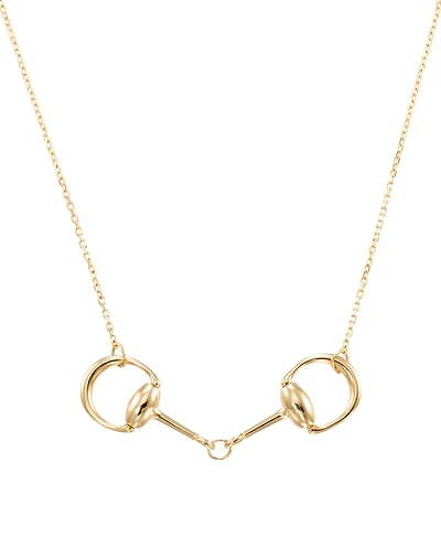 Macy's High Polished Stirrups Necklace in 10k Yellow Gold