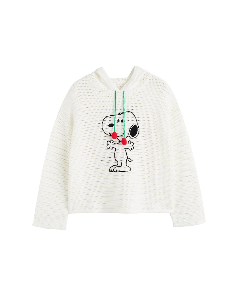 Chinti & Parker Women's Cotton Snoopy Crochet Hoodie