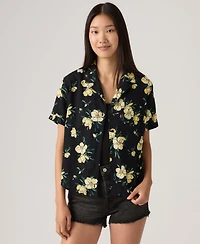 Levi's Women's Printed Short-Sleeve Camp Shirt