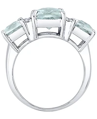 Macy's Aquamarine (1-1/10 ct. t.w.) & Diamond (1/5 ct. t.w.) Ring in 14k White Gold