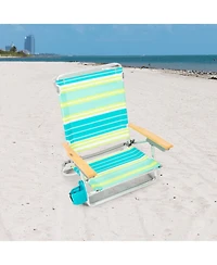 Rio Beach 2 x 2 x 3 ft Multi 5 Position Lay Flat Backpack Beach Chair