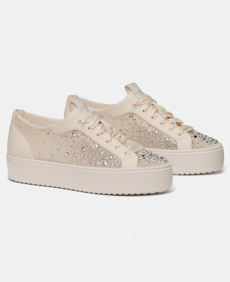 kate spade new york Women's Sam Icon Lace-Up Platform Sneakers