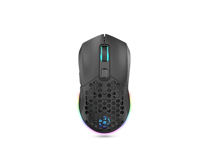 Risokeys Dual-Mode Wireless Gaming Mouse, 2.4G + Bluetooth 5.1, 6 Adjustable Dpi 800-4800, Rgb Backlit