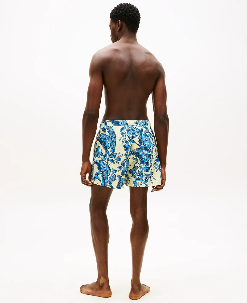 Tommy Hilfiger Men's Print Drawstring 5" Swim Trunks