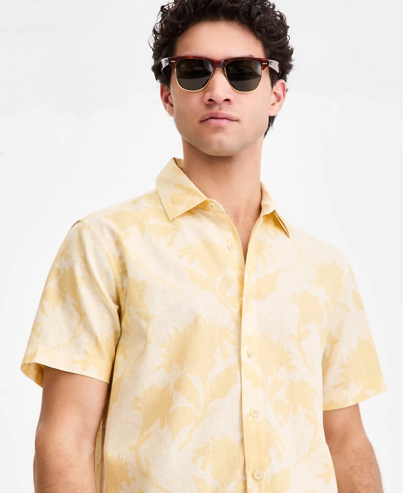 Sun + Stone Men's Marina Floral-Print Short-Sleeve Shirt, Macy's Exclusive
