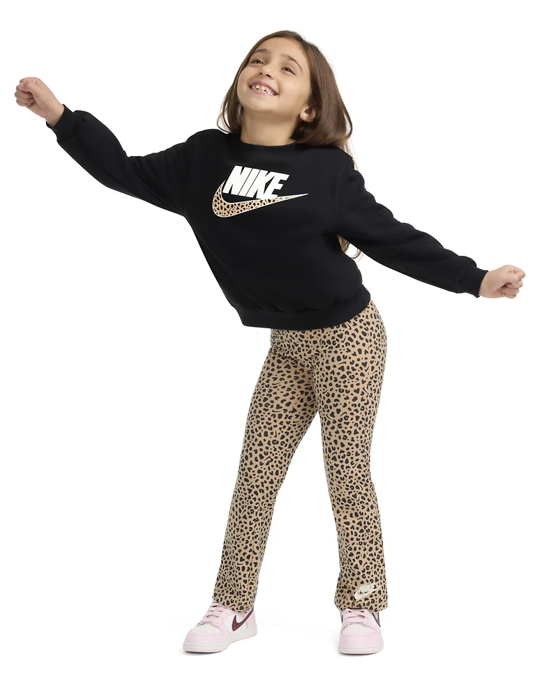 Nike Girls 2T-4T 2-Piece Wild Warmth Printed Top and Leggings Set