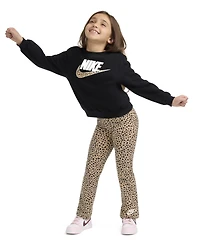 Nike Girls 2T-4T 2-Piece Wild Warmth Printed Top and Leggings Set