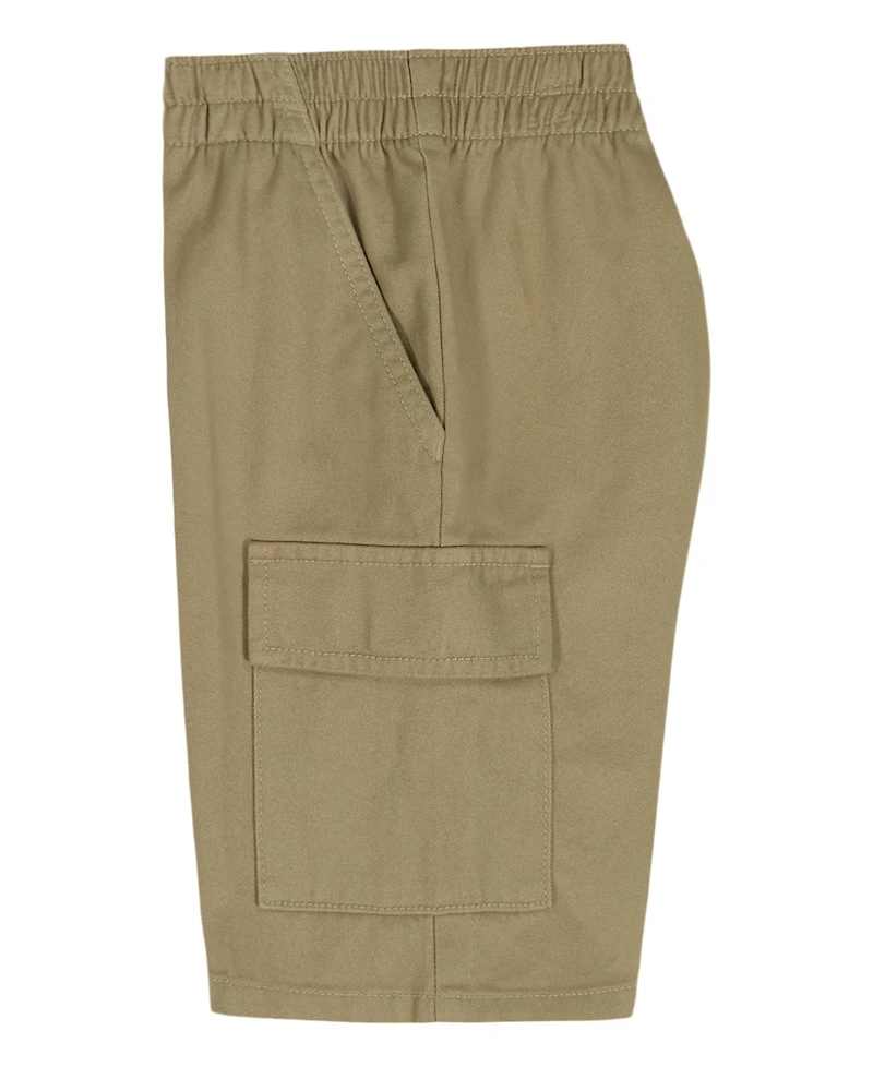 Kids Headquarters Boys' 2T-5 Short-Sleeve Palm Print Textured Shirt & Cargo Shorts, 2-Piece Set