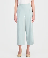 Anne Klein Essentials Petite Seamed Cropped Pull-On Pants