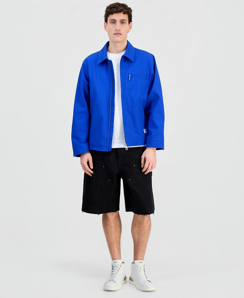 Hugo Boss Men's Cotton-Blend Zip Jacket