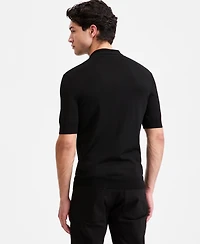 Hugo Boss Men's Jacquard-Accent Half-Zip Polo Shirt
