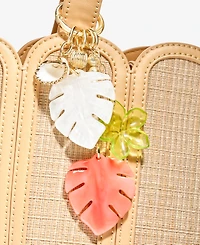 On 34th Coral Palm Leaf Bag Charm, Macy's Exclusive