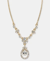 Givenchy Crystal Orbital Pendant Necklace, 16" + 3" extender