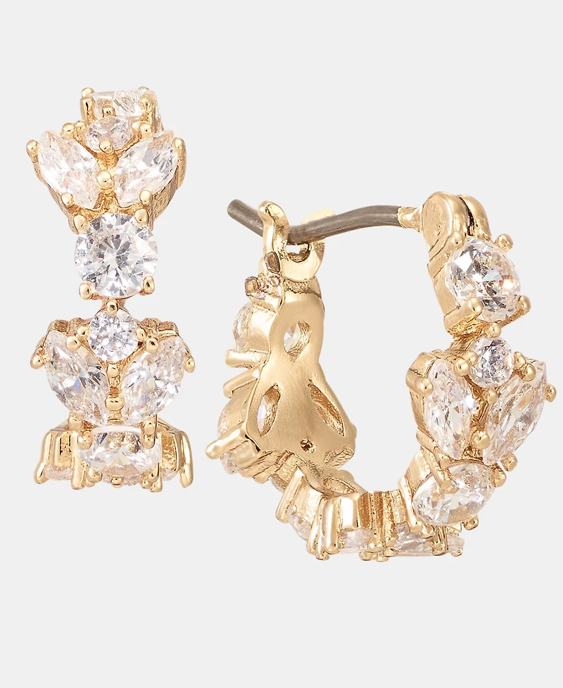 Givenchy Extra Small Cubic Zirconia Huggie Hoop Earrings, 0.36"