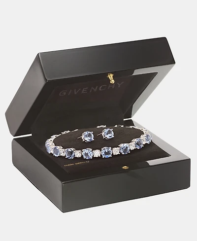 Givenchy Cubic Zirconia Tennis Bracelet & Stud Earrings Set