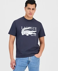 Lacoste Men's Classic-Fit Logo Crocodile Graphic T-Shirt