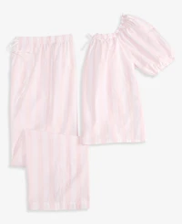 Women's Mother's Day Woven Stripe Pj Set, Created for Macy's