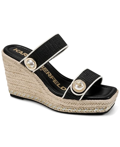 Karl Lagerfeld Paris Women's Carsen Wedge Sandals