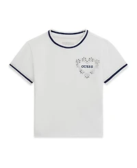 Guess Girls' 7-16 Midi Length Round Neck Short-Sleeve T-Shirt